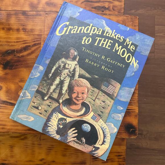 Vintage 1996 Grandpa Takes Me To The Moon Hardcover Book - Picture 1 of 11